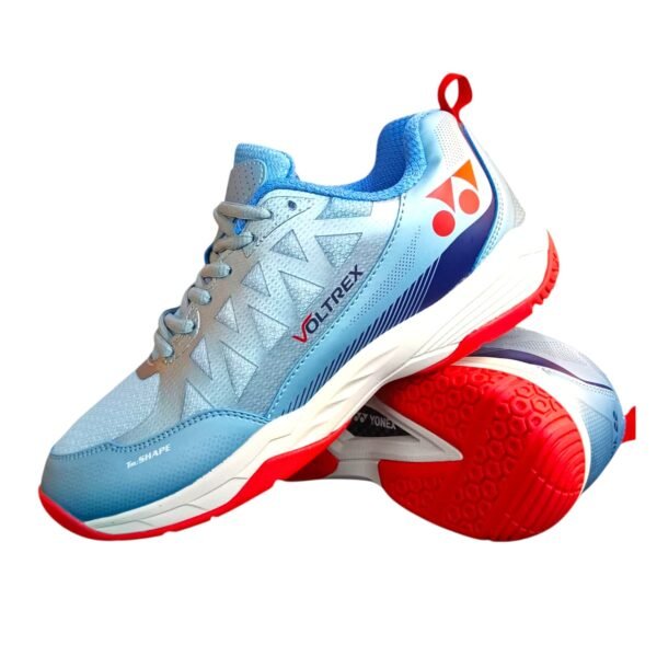 SEPATU BULUTANGKIS YONEX VOLTREX SKY BLUE/RED
