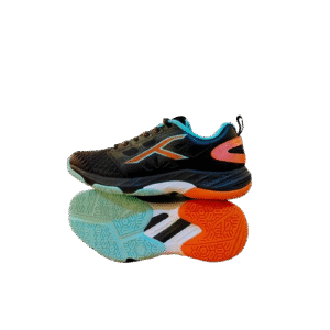 Sepatu Hundred Hypercourt Black/Orange/Blue